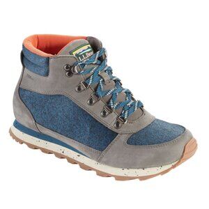 LL Bean Men's Navy Gray Katahdin Leather Ankle Trail Hiking Boots Size 13M